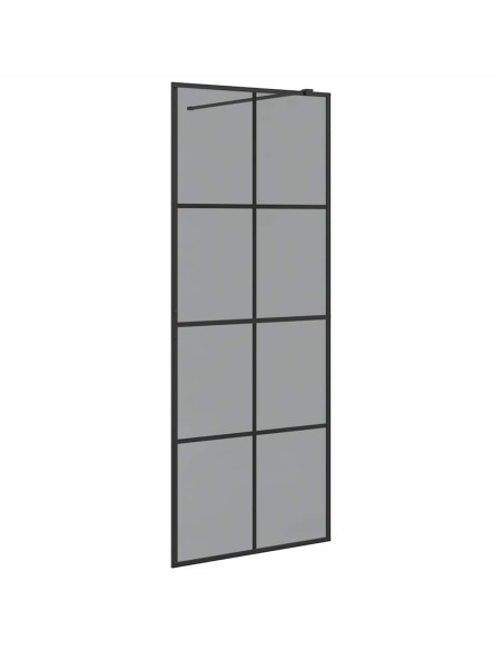 Parete Doccia Walk-in Nero 80 x 195 cm vetro temperato