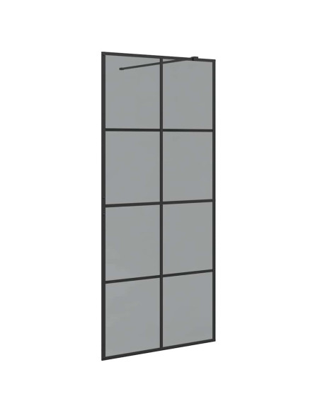 Parete Doccia Walk-in Nero 90 x 195 cm vetro temperato