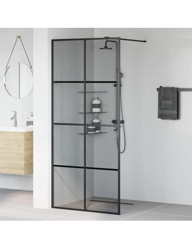 Parete Doccia Walk-in Nero 90 x 195 cm vetro temperato