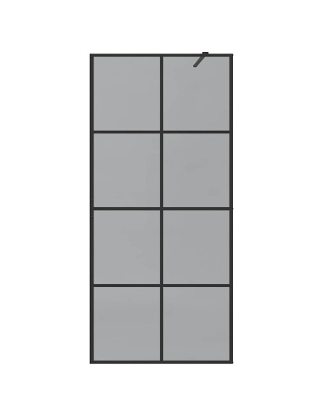 Parete Doccia Walk-in Nero 90 x 195 cm vetro temperato