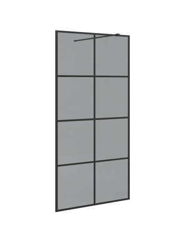Parete Doccia Walk-in Nero 100 x 195 cm vetro temperato