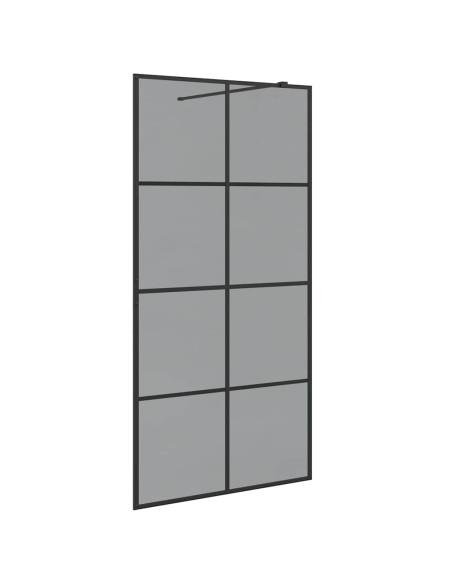 Parete Doccia Walk-in Nero 100 x 195 cm vetro temperato