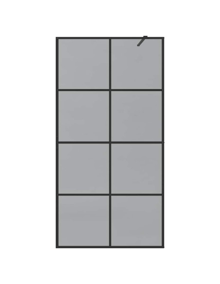 Parete Doccia Walk-in Nero 100 x 195 cm vetro temperato