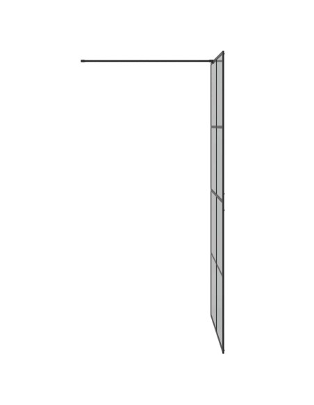 Parete Doccia Walk-in Nero 100 x 195 cm vetro temperato