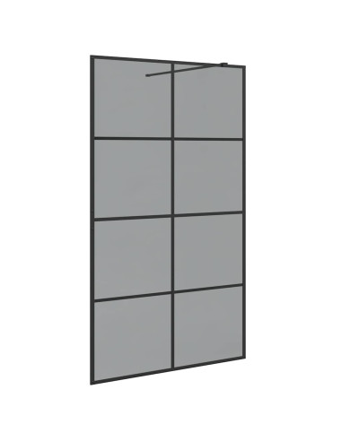 Parete Doccia Walk-in Nero 115 x 195 cm vetro temperato