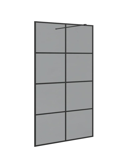 Parete Doccia Walk-in Nero 115 x 195 cm vetro temperato