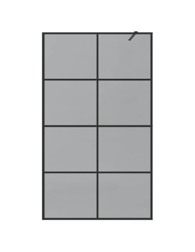 Parete Doccia Walk-in Nero 115 x 195 cm vetro temperato
