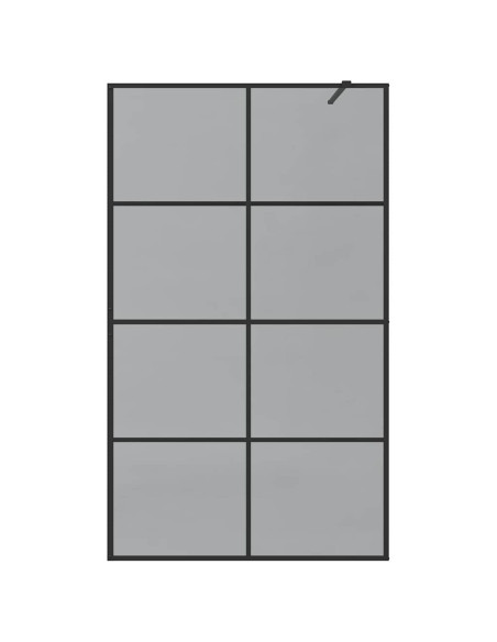 Parete Doccia Walk-in Nero 115 x 195 cm vetro temperato