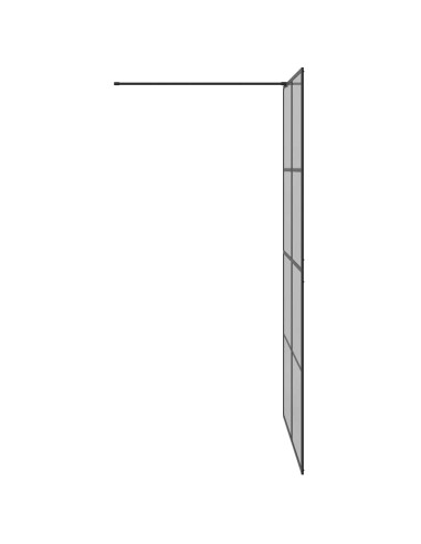 Parete Doccia Walk-in Nero 115 x 195 cm vetro temperato