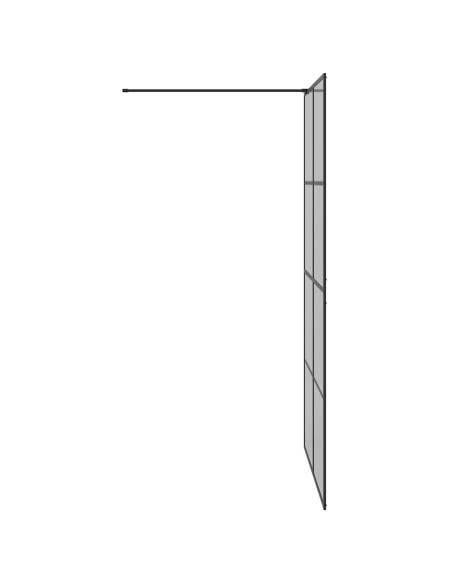 Parete Doccia Walk-in Nero 115 x 195 cm vetro temperato
