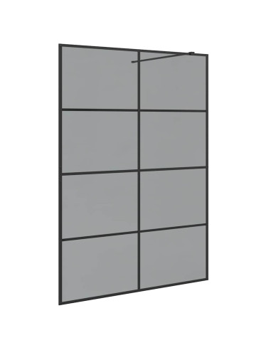 Parete Doccia Walk-in Nero 140 x 195 cm vetro temperato