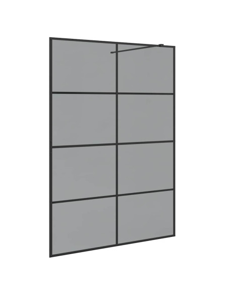 Parete Doccia Walk-in Nero 140 x 195 cm vetro temperato