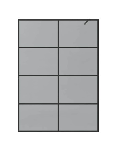 Parete Doccia Walk-in Nero 140 x 195 cm vetro temperato
