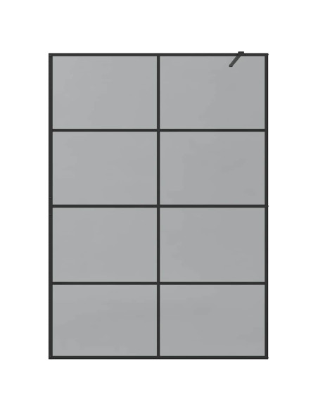 Parete Doccia Walk-in Nero 140 x 195 cm vetro temperato