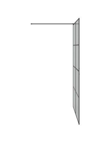 Parete Doccia Walk-in Nero 140 x 195 cm vetro temperato