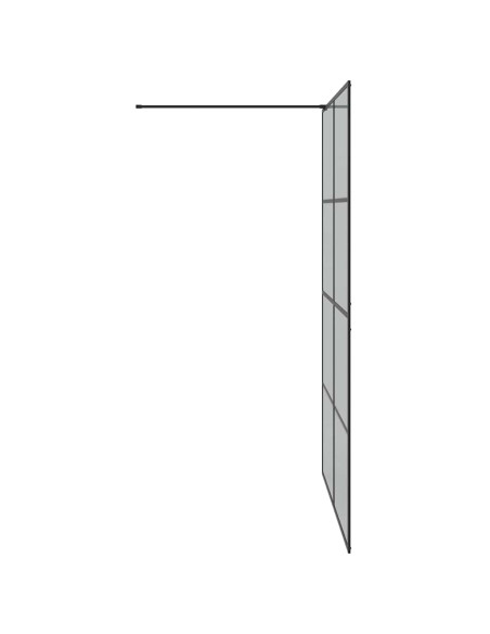 Parete Doccia Walk-in Nero 140 x 195 cm vetro temperato