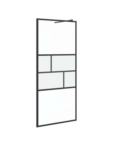 Parete Doccia Walk-in Nero 80 x 195 x 0.5 cm Vetro e Alluminio