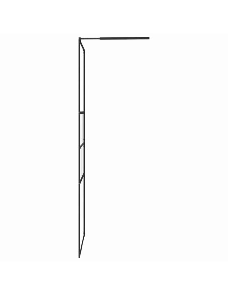 Parete Doccia Walk-in Nero 80 x 195 x 0.5 cm Vetro e Alluminio