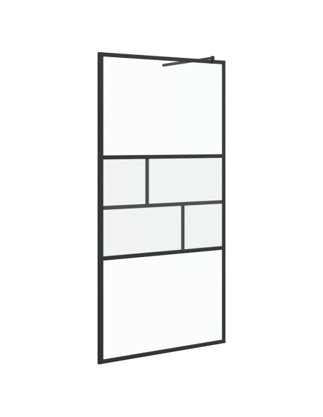 Parete Doccia Walk-in Nero 80 x 195 x 0.5 cm Vetro e Alluminio