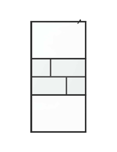 Parete Doccia Walk-in Nero 80 x 195 x 0.5 cm Vetro e Alluminio