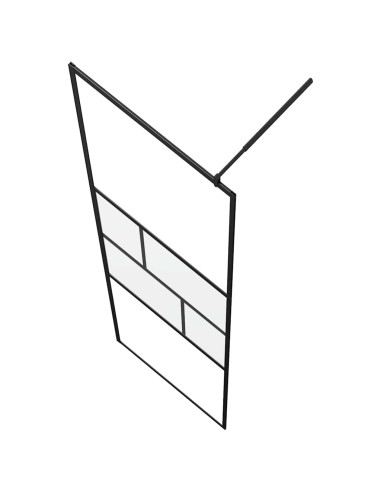Parete Doccia Walk-in Nero 80 x 195 x 0.5 cm Vetro e Alluminio