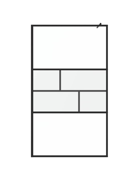 Parete Doccia Walk-in Nero 80 x 195 x 0.5 cm Vetro e Alluminio