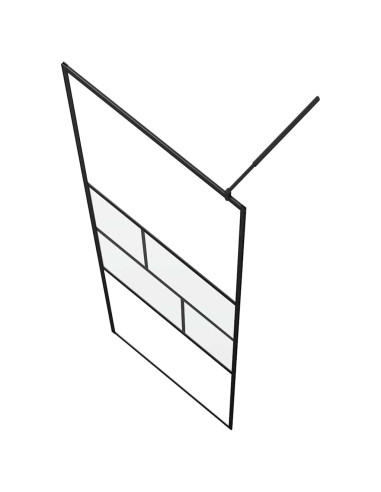 Parete Doccia Walk-in Nero 80 x 195 x 0.5 cm Vetro e Alluminio