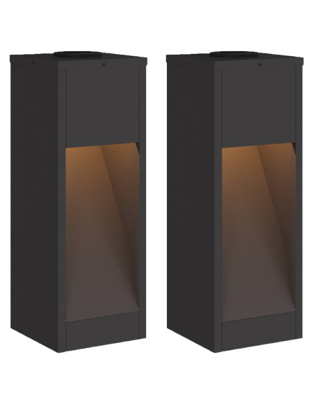 Lucina LED Solare da Percorso 2 pcs Nero