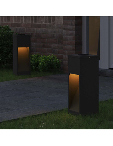 Lucina LED Solare da Percorso 2 pcs Nero