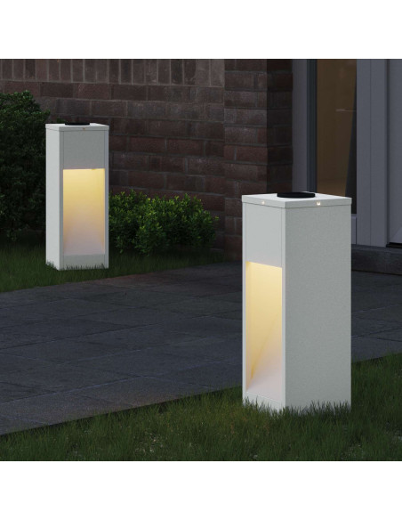 Lucina LED Solare da Percorso 2 pcs Bianco