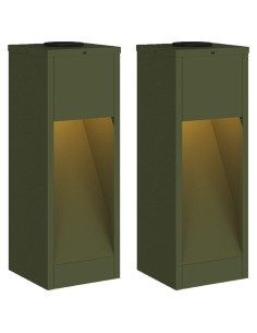 Lucina LED Solare da Percorso 2 pcs Verde oliva 2