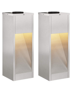 Lucina LED Solare da Percorso 2 pcs Argento 2