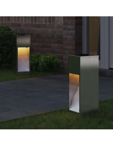 Lucina LED Solare da Percorso 2 pcs Argento