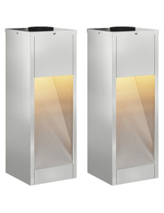 Lucina LED Solare da Percorso 2 pcs Argento Zincato 2