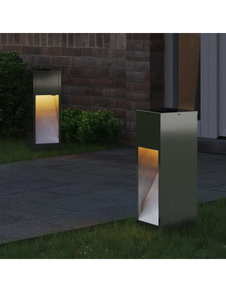 Lucina LED Solare da Percorso 2 pcs Argento Zincato