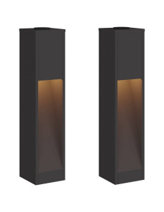 Lucina LED Solare da Percorso 2 pcs Nero 2