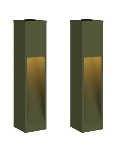 Lucina LED Solare da Percorso 2 pcs Verde oliva 2