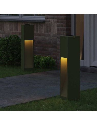 Lucina LED Solare da Percorso 2 pcs Verde oliva