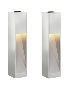 Lucina LED Solare da Percorso 2 pcs Argento Zincato 2
