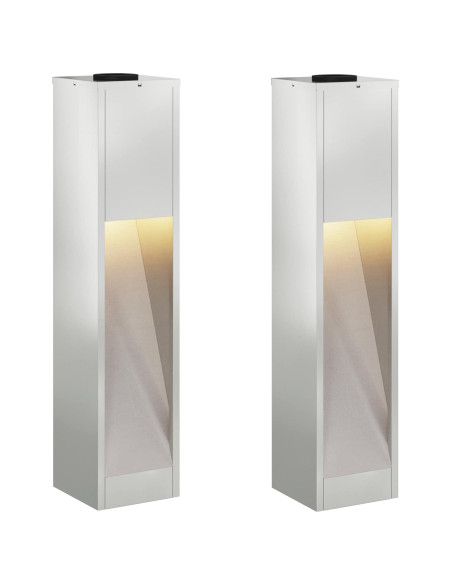Lucina LED Solare da Percorso 2 pcs Argento Zincato