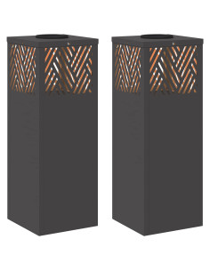 Faro LED solare per sentieri 2 pcs Nero 2