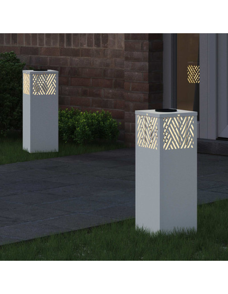 Faro LED solare per sentieri 2 pcs Bianco