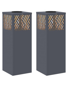 Faro LED solare per sentieri 2 pcs Antracite 2