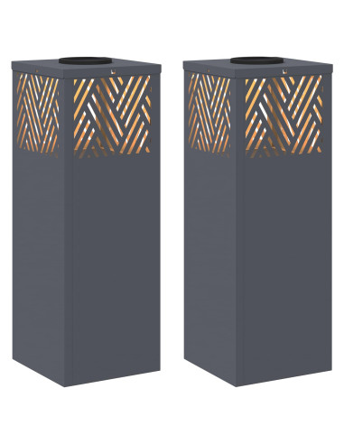 Faro LED solare per sentieri 2 pcs Antracite