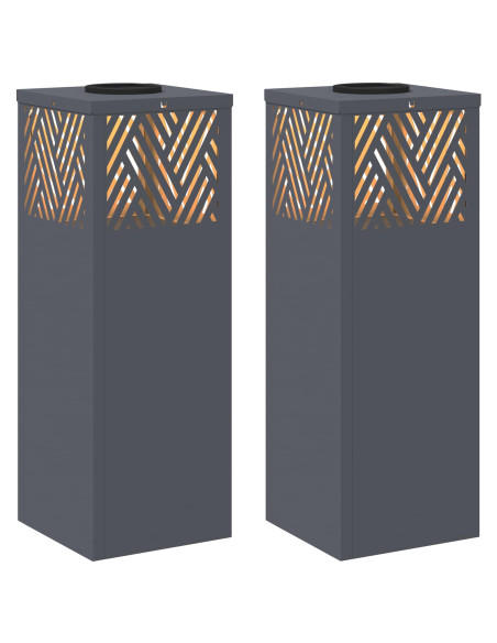 Faro LED solare per sentieri 2 pcs Antracite