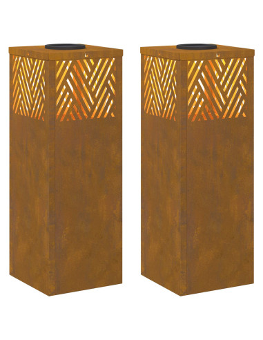 Faro LED solare per sentieri 2 pcs Bronzo