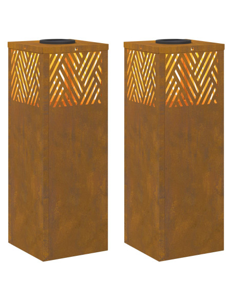 Faro LED solare per sentieri 2 pcs Bronzo