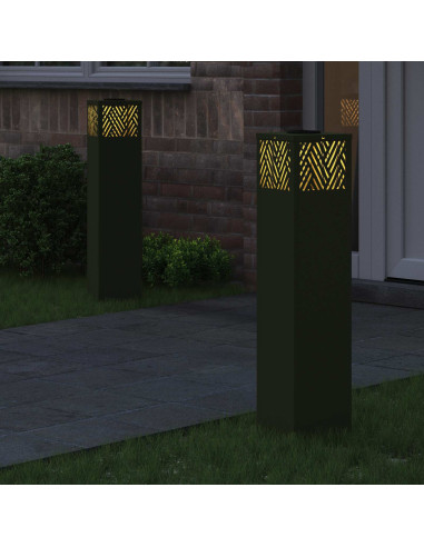 Faro LED solare per sentieri 2 pcs Verde oliva