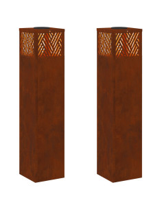 Faro LED solare per sentieri 2 pcs Bronzo 2