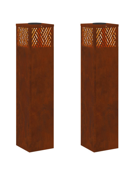 Faro LED solare per sentieri 2 pcs Bronzo